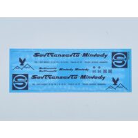 1:43 Набор декалей Sovtransavto-Minvody для Минский-9758 (100х290), синий