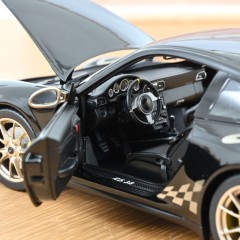1:18 Масштабная модель PORSCHE 911 GT3 RS Coupe (997 II) 2009 Black/Gold Metallic