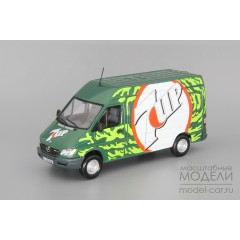 1:43 Масштабная модель Mercedes-Benz Sprinter (W901-905) Kasten 2001 "Seven UP"