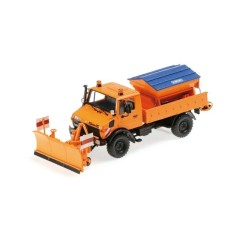 1:43 Масштабная модель Mercedes-Benz Unimog 1300L Schneepflug (orange)