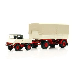 1:43 Масштабная модель Mercedes-Benz Unimog 401 (1951) white/red