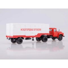 1:43 Масштабная модель ЗИЛ-130В1 с полуприцепом ОДАЗ-794 Междугородные перевозки