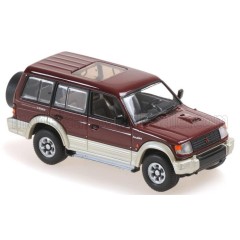 1:43 Масштабная модель Mitsubishi Pajero LWB - 1991 (dark red met)