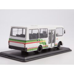 1:43 Масштабная модель ЛАЗ-А073, белый с полосами