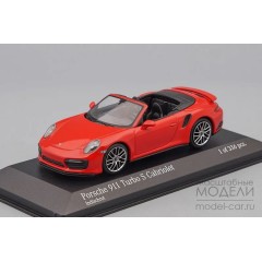 1:43 Масштабная модель PORSCHE 911 (911.2) TURBO S CABRIOLET RED