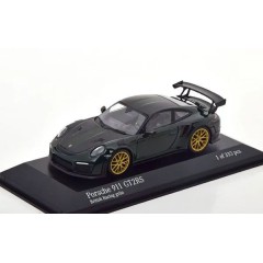 1:43 Масштабная модель Porsche 911 (991 II) GT2 RS Weissach Package (British racing green / golden rims)