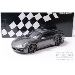 1:18 Масштабная модель Porsche 911 (992)  Turbo S - 2020 (grey)