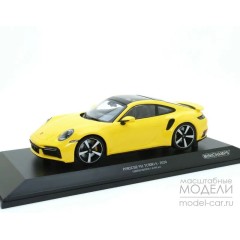 1:18 Масштабная модель Porsche 911 (992)  Turbo S - 2020 (yellow)