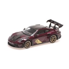 1:43 Масштабная модель Porsche 911 (992) GT3RS - 2024 (purple, golden wheels)