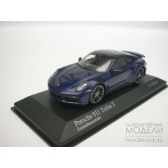 1:43 Масштабная модель PORSCHE 911 (992) TURBO S - 2020 - BLUE METALLIC