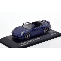 1:43 Масштабная модель Porsche 911 (992) Turbo S Cabriolet - 2019 (blue)