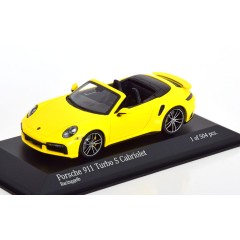 1:43 Масштабная модель Porsche 911 (992) Turbo S Cabriolet - 2019 (yellow)