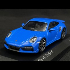 1:43 Масштабная модель Porsche 911 (992) Turbo S Coupe Sport Design - 2021 (blue)