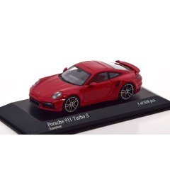 1:43 Масштабная модель Porsche 911 (992) Turbo S Coupe Sport Design - 2021 (red)