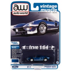 1:64 Масштабная модель Auto World Premium 1965 Ford GT40 MK1 Blue