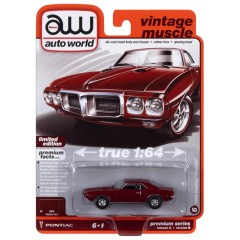 1:64 Масштабная модель Auto World 1969 Pontiac Firebird Matador Red