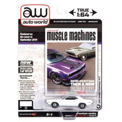 1:64 Масштабная модель Auto World 1970 Dodge Challenger R/T White