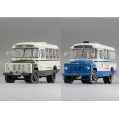1:43 Комплект: Автобус Курганского завода «685М» 1985 г и «Пункт Эмоциональной Разгрузки» ГАИ 1978 г