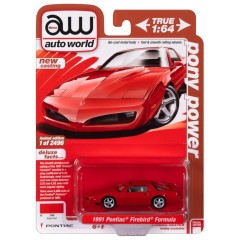 1:64 Масштабная модель Auto World 1991 Pontiac Firebird Formula Torch Red Pony Power