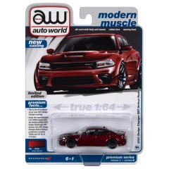 1:64 Масштабная модель Auto World 2021 Dodge Charger Octane Red Poly