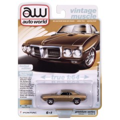 1:64 Масштабная модель Auto World 1969 Pontiac Firebird Royal Bobcat Gold