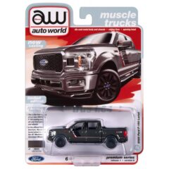 1:64 Масштабная модель Auto World 2020 Ford F-150 Lariat FX4 Pickup Truck Lead Foot Gray