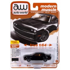 1:64 Масштабная модель Auto World 2021 Dodge Challenger SRT Pitch Black