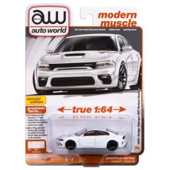 1:64 Масштабная модель Auto World 2021 Dodge Charger SRT Hellcat Redeye White Knuckle