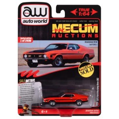 1:64 Масштабная модель Auto World Mecum 1971 Ford Mustang Boss 351 Calypso Coral