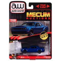 1:64 Масштабная модель Auto World Mecum 2018 Dodge Challenger SRT Demon Indiglo Blue