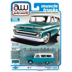 1:64 Масштабная модель Chevrolet Suburban (1965), green / white