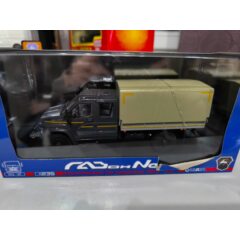 (Уценка!) 1:43 Масштабная модель ГАЗон C42A31 бортовой с тентом, черный / серый