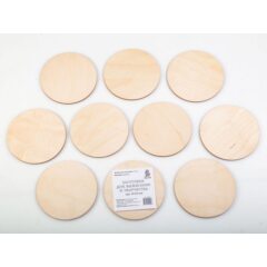 Заготовки для выжигания и творчества, круг 100 мм, 10 шт.