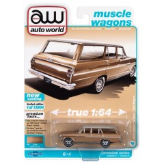 1:64 Масштабная модель Auto World Chevy II Nova 400 Station Wagon Tan