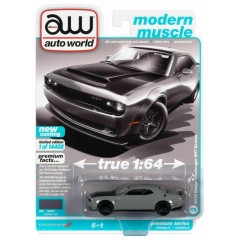 1:64 Масштабная модель DODGE Challenger Demon 2018 Grey