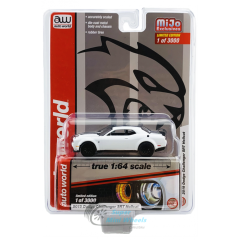 1:64 Масштабная модель DODGE CHALLENGER SRT HELLCAT WHITE