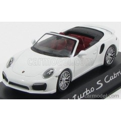 1:43 Масштабная модель Porsche 911 Turbo S Cabrio (991) 2012 White