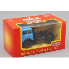 1:43 Масштабная модель МАЗ 504В седельный тягач (1970-1977), синий