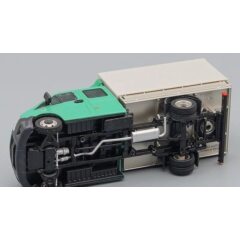 1:43 Масштабная модель ГАЗель NEXT A22R33 бортовой с тентом и обтекателем, зеленый / серый