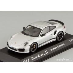 1:43 Масштабная модель Porsche 991 Turbo S "Exclusive" (silver)