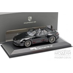 1:43 Масштабная модель Porsche 992 Carrera 4 Cabriolet (black)