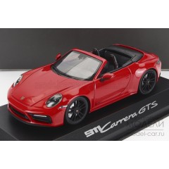 1:43 Масштабная модель Porsche 992 Carrera GTS Cabriolet (red)