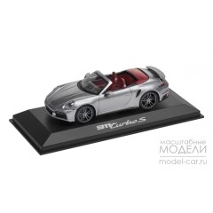 1:43 Масштабная модель Porsche 992 Turbo S Cabriolet (2020) (silver met)