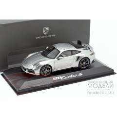 1:43 Масштабная модель Porsche 992 Turbo S Coupé (2020) (silver met)