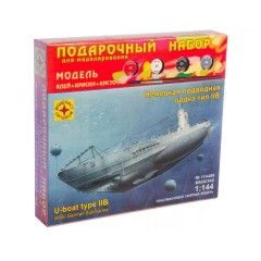 1:144 Подарочный набор. Немецкая подводная лодка тип IIB