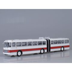 1:43 Масштабная модель Автобус Икарус-180, бело-красный