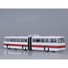 1:43 Масштабная модель Автобус Икарус-180, бело-красный