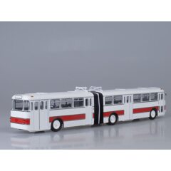 1:43 Масштабная модель Автобус Икарус-180, бело-красный