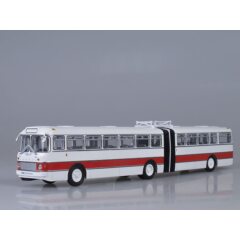 1:43 Масштабная модель Автобус Икарус-180, бело-красный
