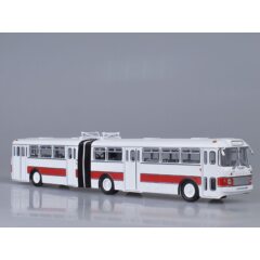 1:43 Масштабная модель Автобус Икарус-180, бело-красный